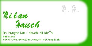 milan hauch business card